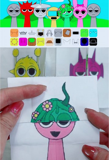 Sprunki🩷infinity cards🩵 #shorts #papercraft #paperdiy #infinitycard #incredibox #pinky #sky