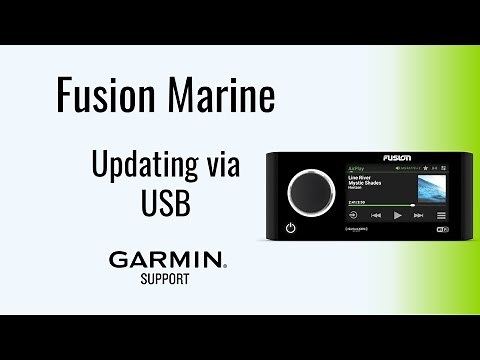 Fusion® Marine Stereos | Updating via USB Flash Drive | Garmin Support