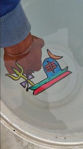 Interesting Shivling Drawing 🤩 ||Float On Water 🌊🌊 #art #ashortaday