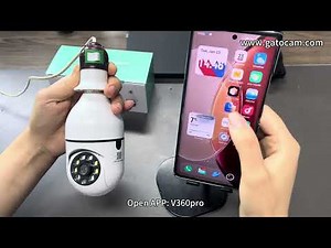 V360pro WIFI Bulb Camera phone setup Installation video
