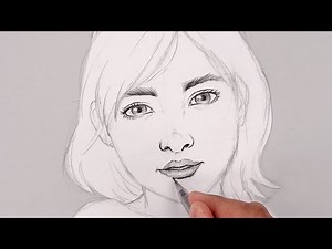 Learn to Draw Beautiful Portraits EASY | Sketch Tutorial - Videos For Kids