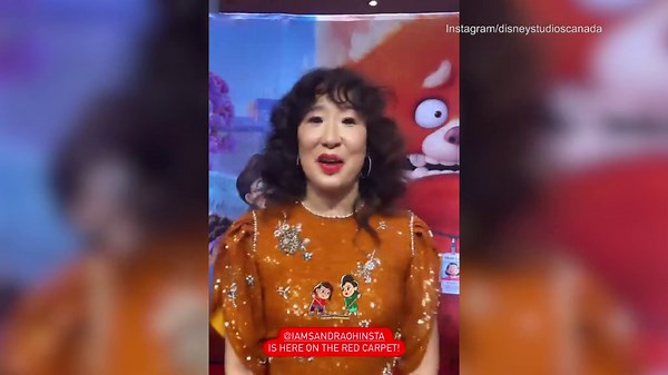 Sandra Oh steps out at Toronto premiere of Pixar's Turning Red