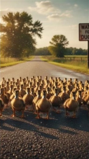 Duck Parade Alert! 🏆 Watch Them March Like Soldiers! #shortsfeed #funnyanimals