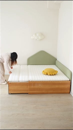 Rotatable double layer folding bed #shorts