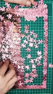 【ものづくり】#ジグソーパズル 藤柄【ゆうちゅうばぁ】#100均パズル