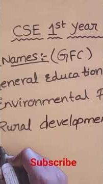 general foundation course 1st year lessons ☺️