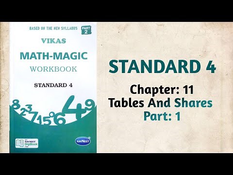 Std-4 Maths | Ch: 11 Tables And Shares | Part 1 | Vikas Workbook Solution | Math-Magic | ncert
