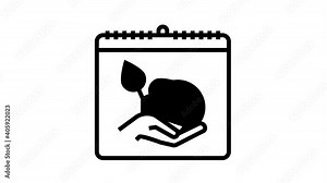 world environment day animated black icon. world environment day sign. isolated on white background