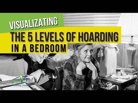 Visualizing the five levels of hoarding in a bedroom