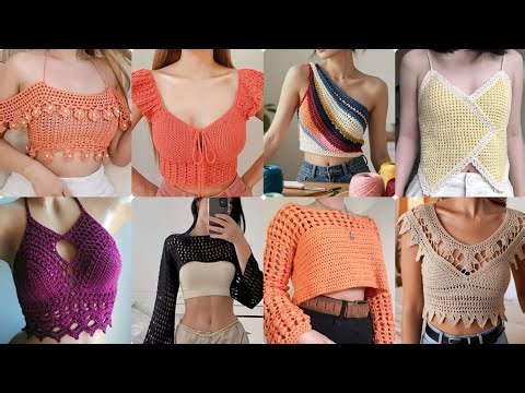 OMG😱 Crochet Crop top/Summer crochet Crop top for women/Crochet Top for Long Sleeves/top a crochet