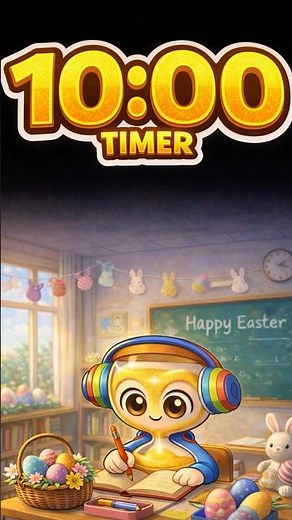 10 Minute Timer For Classroom ⏳ Independent Work Time | Study Focus (No Break) With Ambient Music