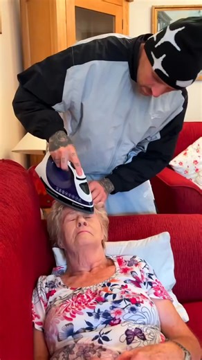 3.2K views · 58 reactions | ) Getting rid of grandmas wrinkles prank ps, the iron was turned off #kristenhanby #amazing #funny #troll #nathalie #jasminebrownsword #viral #reels | Nathalie Hanby Club | Facebook