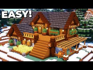 ⛏️ Minecraft : LARGE Survival House 🏡 [ Build Tutorial ]