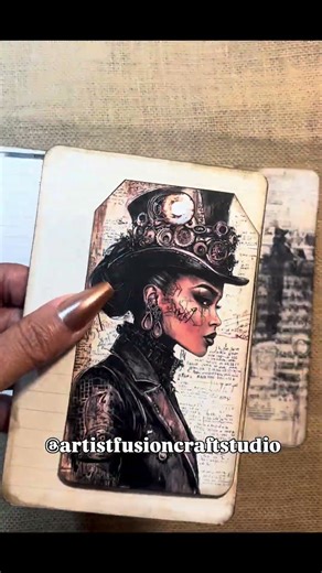 My newest journal design. A steampunk inspired mini journal. #journaling #junkjournal