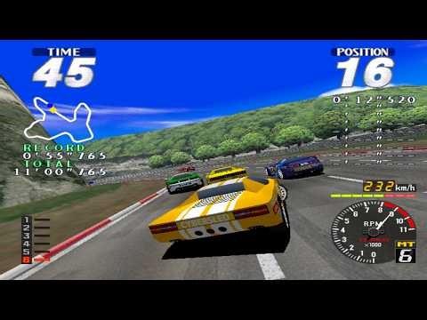 Rave Racer - Namco System 22 - Mountain (Professional) - 6 Yellow Car - Extra Mode - Full Race