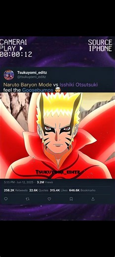 Naruto Baryon mode vs Ishiki Otsutsuki feel the goosebumps 🤯