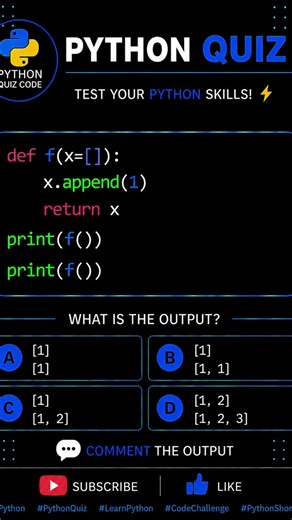 Python Interview Question 🐍 | Mutable Default Arguments 😵 | Can You Predict the Output? #shorts