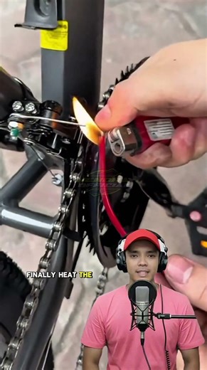 Genius idea to fix the end of the bicycle gear shift cable with tie ties