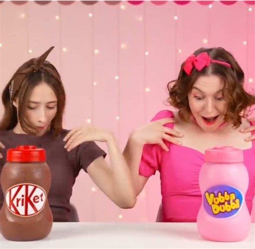 Bubble gum vs chocolate food challenge