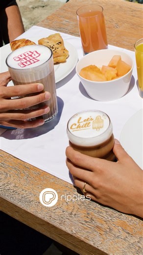 Want to make your drinks go VIRAL? 🍹✨📸 Introducing the Ripple Maker! In just 10 seconds, turn any drink into a branded masterpiece with high-res selfies, logos & messages printed in plant-based ink. Hurry - Get Up To $280 Off Your Ripple Maker Package With Code: "holi10". | Ripples
