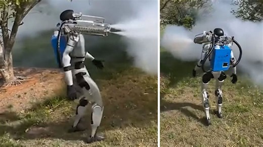 Terminator gegen Insekten: Roboter reinigt Park in China