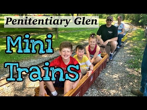 TRAIN RIDE on a MINI STEAM ENGINE! (Lake Shore Live Steamers at Penitentiary Glen)
