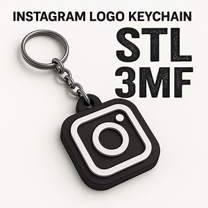 Instagram Logo Keychain STL File: 3D Printed Keyring (3MF) - Etsy