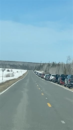 Kyle Tyree on Instagram: "That time of year again. Fish are biting and a mile long line of boat trailers! Good thing for the people shuttling us back to the landings! #Walleye #birchdale #rainyriver"