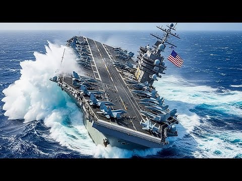 Inside a Giant U.S. Aircraft Carrier Battling Monster Waves