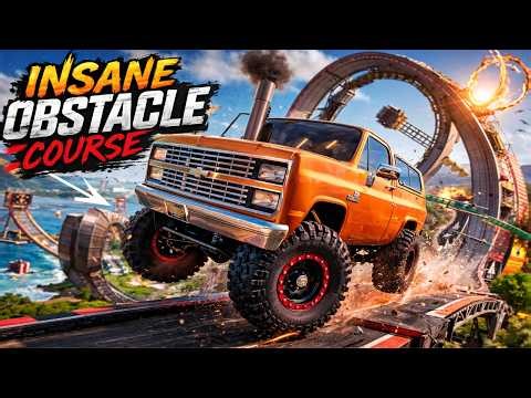 K5 BLAZER VS EXTREME OBSTACLE COURSE!! - BEAMNG.DRIVE MP