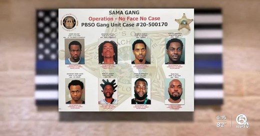 Palm Beach County Sheriff's Office announces arrest of 9 gang suspects