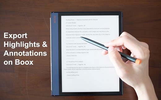 在文石NeoReader的目录菜单 批量导出高亮和笔记