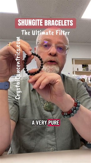 SHUNGITE bracelet (#protection #jewelry #crystalconcentrics)