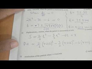 KCSE 2021 - CALCULUS KINEMATICS