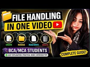 File Handling in Python | Read, Write & Append Explained (Beginner Friendly)
