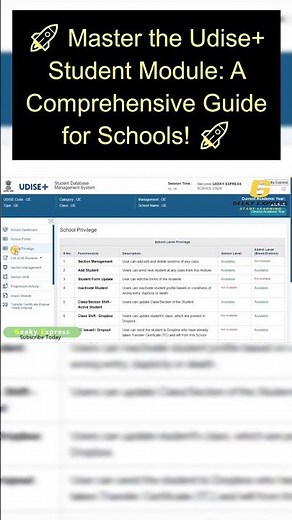 🚀 Master the Udise+ Student Module: A Comprehensive Guide for Schools! 🚀 #udise #udise2024-25