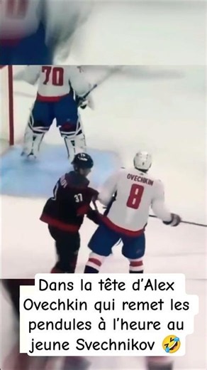 Inside the mind of Alex Ovechkin as he puts young Svechnikov in his place 🤣 #hockey