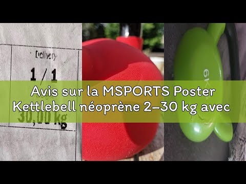 Avis sur la MSPORTS Poster Kettlebell néoprène 2–30 kg avec Kettlebell