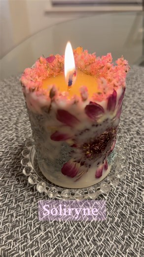 Botanical Candle Making | From Process to Final Glow #botanicalcandle #floralcandle #soliryne
