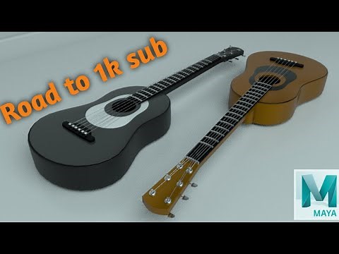 Maya Tutorial: 3D Guitar modeling using Autodesk Maya for beginners