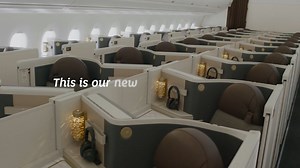 13K views · 469 reactions | Etihad's New Airbus A350 Business Class Cabin New features include: * Forward facing Business suites with privacy door * 79” fully flatbed and plenty of storage space * 79" fEtihad'sully flatbed and plenty of storage spaceadset pairing * Wireless charging port * Adjustable dining table with book holder and integrated headphone hook Video from Etihad Airways | A Fly Guy's Cabin Crew Lounge | Facebook