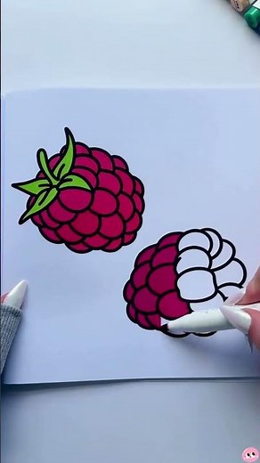 🍇 Tô màu quả mâm xôi | Coloring Raspberry for Kids 🎨
