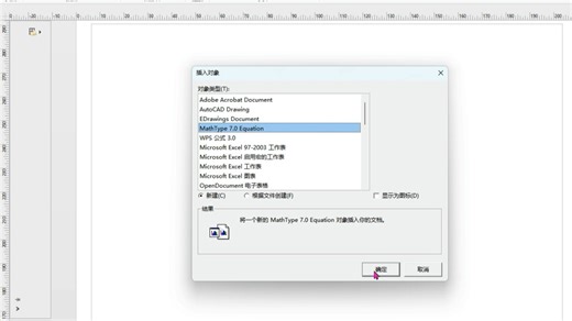 在visio中使用mathtype进行公式编辑