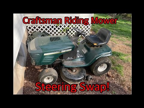 Craftsman LT1000 Riding Mower Steering Swap/Upgrade