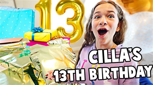 CILLA'S 13TH BIRTHDAY!! OPENING PRESENTS!! | JKREW