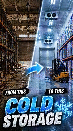 “From Trash Warehouse to Cold Storage 😳❄️”