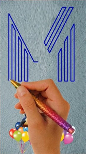 How to Draw "M" Letter #zkzero #draw_easy #art_video #shorts_video