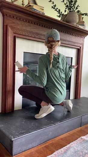 Y’all the fireplace refresh is complete! I love the combination of the rich warm wood with the modern organic tile. What do y’all think?! Tile projects used to be SO intimidating to me but one day I decided to dive in and I’m so glad I did! Tile saws aren’t as scary as they seem 😅🙆🏼‍♀️. ***If y’all need any information on the materials or tiling process see my highlight labeled “tile” on my IG profile and follow along for more DIY & design, simplified. 😊 #easydiy #diyhomeimprovement #diyhome