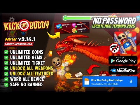 Kick The Buddy Mod Apk V.2.14.1 Terbaru 2025 Unlimited Money & Unclok All Weapons