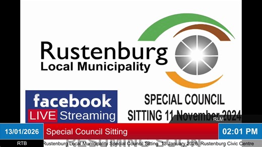 Rustenburg Local Municipality Special Council Sitting 13 January 2026 | Office of the Executive Mayor Rustenburg Local Municipality